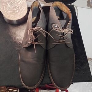 Seven 91 leather and canvas ankle boots